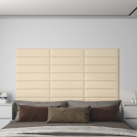 Seinapaneelid 12 tk, kreemjas, 60 x 15 cm, kangas, 1,08 m&sup2;