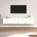 Seinakapid 2 tk, valge, 100x36,5x35 cm tehispuit