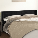 Voodipeats servadega, must, 203x16x78/88 cm, samet