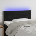 LED-voodipeats, must, 100x5x78/88 cm, samet