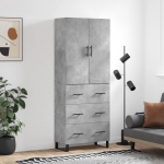 K&otilde;rge kapp, betoonhall, 69,5 x 34 x 180 cm,tehispuit