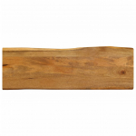 Lauaplaat, 140 x 40 x 3,8 cm, naturaalsete servadega, mangopuit