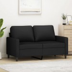 2-kohaline diivan, must, 120 cm, samet