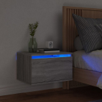 Seinale kinnitatav &ouml;&ouml;kapp LED-tuledega, hall sonoma tamm
