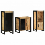 Vannitoa m&ouml;&ouml;blikomplekt 3 tk pruun 40 x 35 x 90 cm tugev mango puu