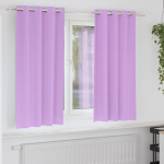 Kardinad r&otilde;ngastega 2 tk lilla 175 x 140 cm pol&uuml;ester