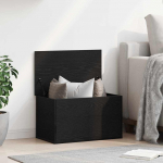 Hoiukast hoiulaekaga must tamm 60 x 35 x 35 cm tehispuit