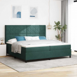 Karbi vedrumadrats peaga Tume rohelise 200 x 200 cm Samet