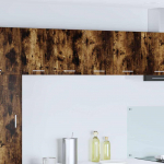 Seinakapp 2 tk suitsutatud tamm ja valge 60 x 31 x 40 cm