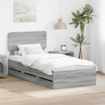 Voodiraam sahtliga peaga hall sonoma 100 x 200 cm inseneripuit