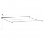 Elektriline tagasi t&otilde;mmatav varikatus Valge 3 x 2,5 m