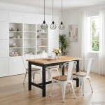 VidaXL K&otilde;rge baarilaud EKAI Must 112 x 70 x 91 cm Toekas m&auml;nnipuit