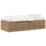 Voodiraam ladustamisega Artisan tamm 80 x 200 cm Tehispuit