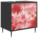 Vannitoa kapp AACHEN Must tamm 60 x 40 x 61 cm Tehispuit