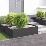 Murupiire 4 tk 100 x 60 x 35 cm Teras Must