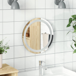 LED vannitoa peegel L&auml;bipaistev &Oslash; 40 cm karastatud klaas