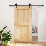 Liuguks naturaalne ja must 100 x 210 cm tahke m&auml;nnipuit