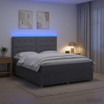 LED kastivoodiga madrats peaga Tumehall 180 x 200 cm kangas