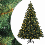 Kunstlik kokkupandav j&otilde;ulupuu 150 cm 150 LED-i soe valge