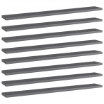 Riiuliplaadid 8 tk, hall, 80 x 10 x 1,5 cm, puitlaastplaat