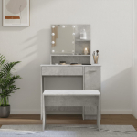 Tualettlaua komplekt LEDiga, betoonhall, tehispuit