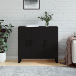 Puhvetkapp, must, 90 x 34 x 80 cm, tehispuit