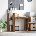 Laud riiuliga vana puit 100 x 40 x 90 cm tehispuit