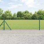 Aed koos postidega roheline 0.6 x 25 m pvc kaetud teras