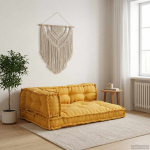 Pallet diivanipatjade padi 3 pcs Kollane 120 x 80 x 38 cm