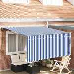 Sisset&otilde;mmatav varikatus sinine ja antriit 350 x 250 cm