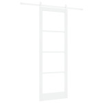 Liuguks koos riistvarasettiga valge 83x232 cm kvaliteetsest m&auml;nnipuust
