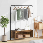 Riidepuu ladustamisega pruun tamme 100 x 44 x 160 cm tehispuit