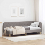 Nurga voodiraam Pruunikashall 80 x 200 cm kangas