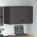 Garage'i seina kapp must 80 x 40 x 53 cm pulberkattega teras