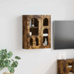 Seinakapp riiuliga suitsetatud tamm 59 x 20 x 71.5 cm tehispuit