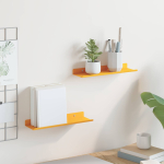 Ujuv riiul 2 tk Kollane sinep 30 x 9 x 2,5 cm Teras