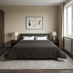 Suvised teki Antratsiit 200 x 220 cm Mikrokiud ja Teddy villa