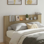 Peatoe kapp koos LED-iga Sonoma 180 x 16,5 x 103,5 cm Tehispuit