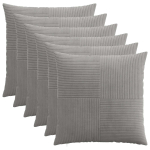 Diivanipadi 6 tk ALMELO helehall 80 x 80 cm manchester