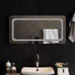 LED vannitoa peegel L&auml;bipaistev 80 x 40 cm karastatud klaas