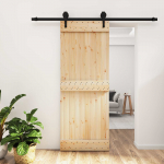Liuguks naturaalne ja must 80 x 210 cm tahke m&auml;nnipuit