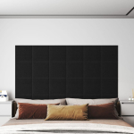 Seinapaneelid 12 tk, must, 30 x 30 cm, kangas, 1,08 m&sup2;