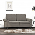 2-kohaline diivan, helehall, 120 cm, samet