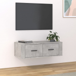 Seina telerikapp, betoonhall, 80x36x25 cm, tehispuit