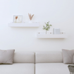 Seinariiulid 2 tk, valge, 50 x 12 x 9 cm, m&auml;nnipuit