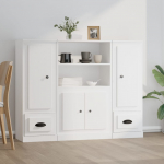 K&otilde;rged kapid 3 tk, valge, tehispuit