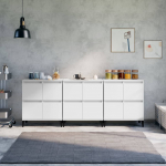 Puhvetkapid 3 tk, valge, 60 x 35 x 70 cm, tehispuit
