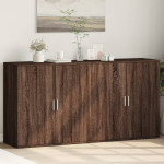 Puhvetkapid 2 tk, pruun tamm, 79 x 38 x 80 cm, tehispuit