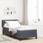 Kontinentaalvoodi koos madratsiga tumehall 80x200 cm samet peaga