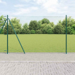 Aed koos postidega roheline 1.6 x 10 m pvc kaetud teras